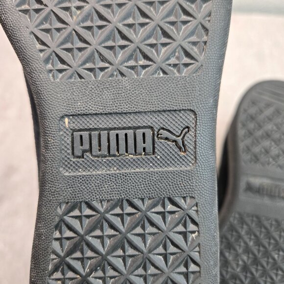 Puma Sneakers Sz 10 Black Suede Streetwear Normcore Lace Up Comfort Skate Shoes - Picture 9 of 10